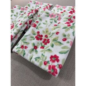 Laura Ashley  TIERNEY BERRY Floral Fingertip Towels Set of 4 RARE FIND